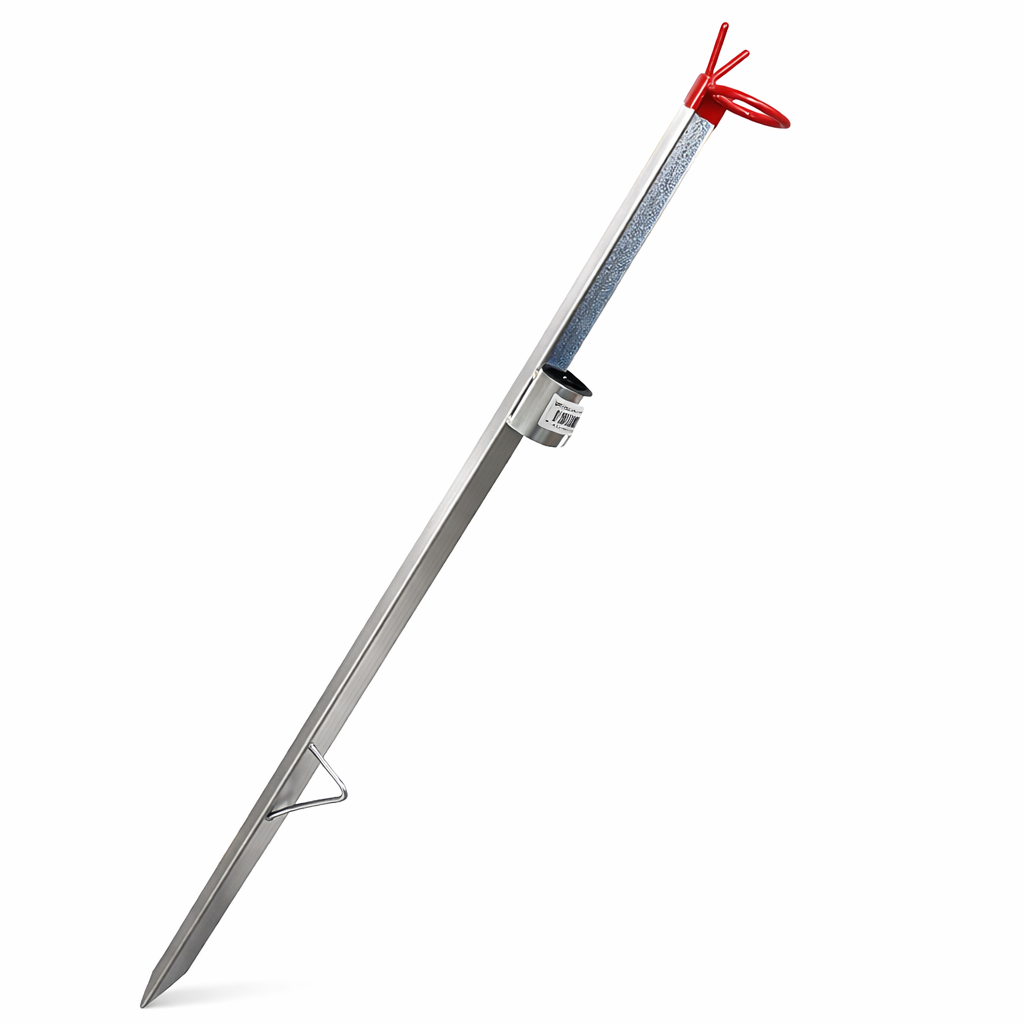 Surfcasting Rod Holder / Beach Spike 120cm - Galvanized Steel Surf Fishing Rod Stand