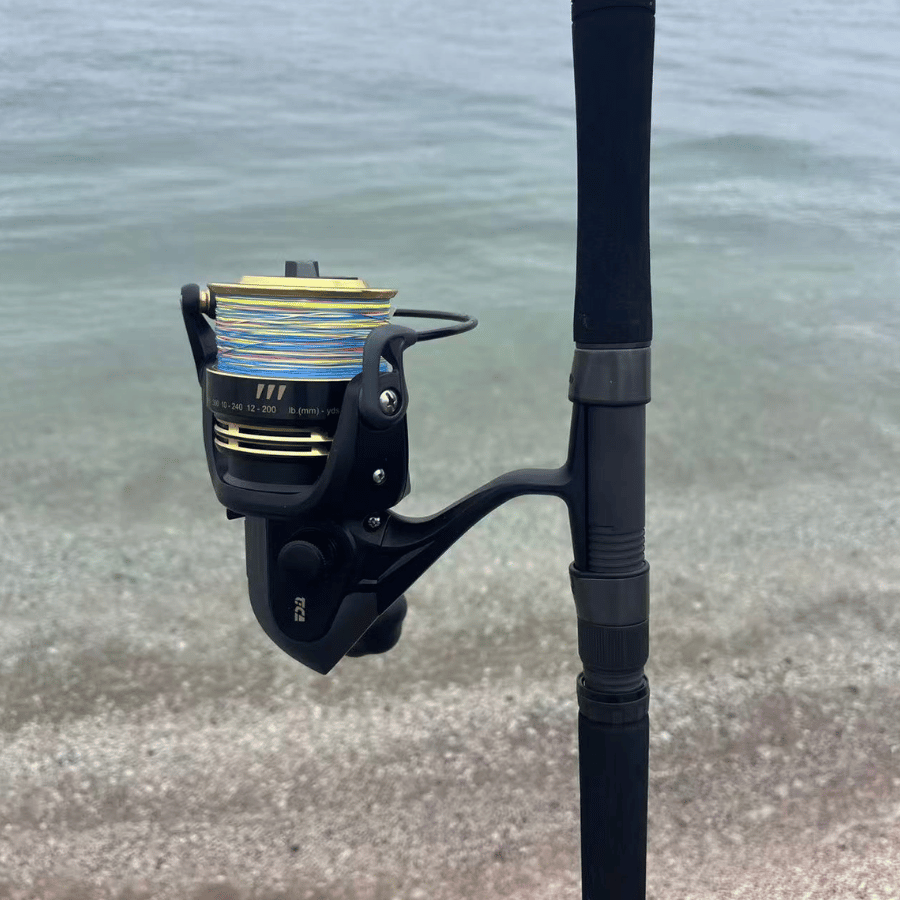 TICA Speedy Cast GEAL8000 heavy duty spinning reel, gold and black, fishing tackle NZ