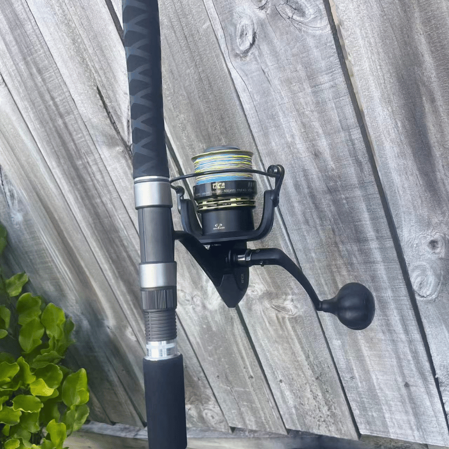 TICA Speedy Cast GEAL8000 heavy duty spinning reel, gold and black, fishing tackle NZ