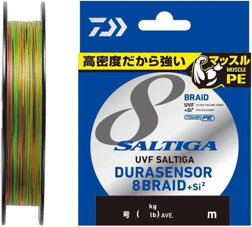 Daiwa DuraSensor x8 +Si² UVF PE  (Saltiga) Braid 200m #1.5 26LB 5color
