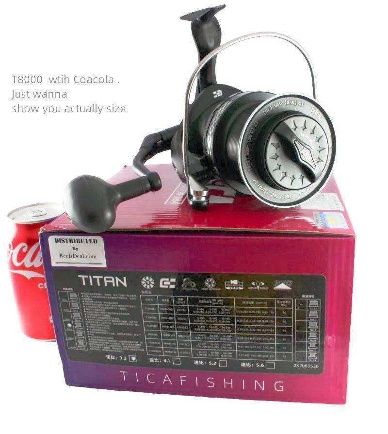 Tica Titan T14000 Surfcasting Reel spooled with 63lb braid fully - ReelsDeal Fishing Sale NZ